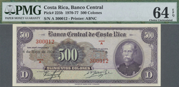 Costa Rica: 500 Colones 1976 P. 225b, PMG Graded 64 Choice UNC EPQ. - Costa Rica