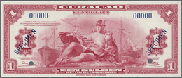 Curacao: 1 Gulden 1947 SPECIMEN, P.35bs With Punch Hole Cancellation At Lower Margin, Specimen Overp - Altri – America