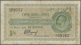 Cyprus / Zypern: 1 Shilling 1920, P.14, Highly Rare Note And One Of The Key-notes From Cyprus With S - Cipro