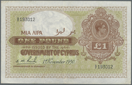 Cyprus / Zypern: 1 Pound 1950 P. 24 Used With Vertical And Horizotal Folds, No Holes Or Tears, Still - Cipro