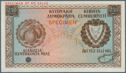 Cyprus / Zypern: 250 Mils Color Trial Specimen, P.37cts, Traces Of Glue At Right Border On Back, Ver - Chypre