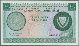Cyprus / Zypern: 5 Pounds 1961, P.40a, Beautiful Note In Excellent Condition With Minor Spots And Cr - Cipro