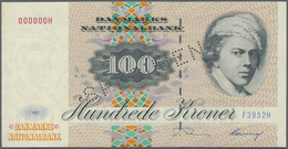 Denmark  / Dänemark: 100 Kroner 1995 Specimen P. 54Cs, Specimen Perforation, Zero Serial Numbers, On - Denmark