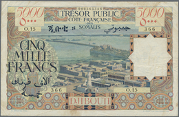 Djibouti / Dschibuti: 5000 Francs ND(1952) CÔTE FRANÇAISE DES SOMALIS TRÉSOR PUBLIC P. 29, Used With - Djibouti