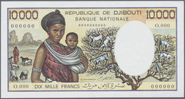 Djibouti / Dschibuti: 10.000 Francs ND(1984-99) Specimen P. 39bs, Seldom Seen With Zero Serial Numbe - Djibouti