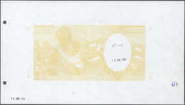 Djibouti / Dschibuti: Highly Rare Archival Proof Print Of The Banque De France For The 10.000 Francs - Djibouti