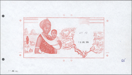 Djibouti / Dschibuti: Highly Rare Archival Proof Print Of The Banque De France For The 10.000 Francs - Gibuti