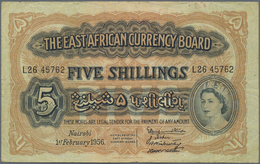 East Africa / Ost-Afrika: Set Of 2 Notes 5 Shillings 1952 And 1956 P. 33, Both In Similar Conditoin - Other - Africa