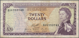 East Caribbean States / Ostkaribische Staaten: Set Of 2 Notes 20 Dollars ND P. 15, Both Used With Fo - Caraibi Orientale
