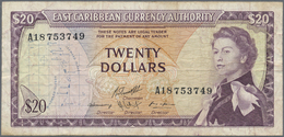 East Caribbean States / Ostkaribische Staaten: Set Of 2 Notes 20 Dollars ND P. 15, Both Used With Fo - Caraïbes Orientales