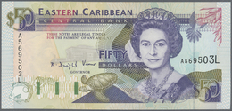 East Caribbean States / Ostkaribische Staaten: Set With 4 Banknotes ND(1994) Containing 5 Dollars Mo - Caraïbes Orientales