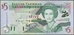 East Caribbean States / Ostkaribische Staaten: Set With 6 Banknotes Series ND(2000) Comprising $5 X2 - Caraibi Orientale