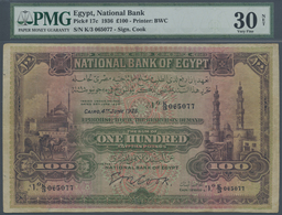 Egypt / Ägypten: 100 Pounds 1936 Sign. Cook P. 17c, PMG Graded 30 Very Fine NET. - Egitto