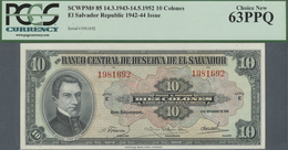 El Salvador: 10 Colones 1949 P. 85, PCGS Graded 63 Choice New PPQ. - Salvador