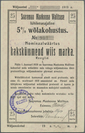 Estonia / Estland: Saaremaa 25 Mark 1920 R*2325, Unfolded But With Light Handling In Paper, Conditio - Estonie