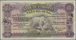 Ethiopia / Äthiopien: Highly Rare Set With 4 Banknotes Comprising 5 Thalers 1932 P.7 (in XF), 10 Tha - Aethiopien