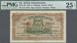 Fiji: The Government Of Fiji 5 Shillings 1925, P.25f, Highly Rare Note With Some Folds, Stains And M - Figi