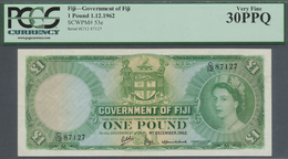 Fiji: 1 Pound December 1st 1962, P.53e, Very Nice Condition With A Few Folds And Creases In The Pape - Figi