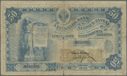 Finland / Finnland: 50 Markkaa 1898 P. 6c, Stronger Used With Strong Center And Horizontal Fold, 2 C - Finlandia