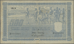 Finland / Finnland: 500 Markkaa 1945 P. 89 In Used Condition With Several Folds And Creases, Minor C - Finland