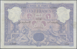 France / Frankreich: 100 Francs 1898 P. 65b, Fay. 21.11, Rarer Date, A Note With Crispness In Paper, - Autres & Non Classés