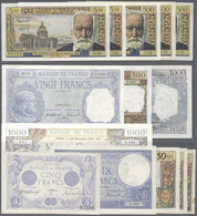 France / Frankreich: Set Of 66 Banknotes Containing 50 Francs Racine 1971,74,67 (F), 10.000 Francs 1 - Other & Unclassified
