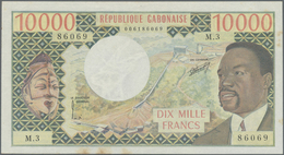 Gabon / Gabun: 10.000 Francs ND P. 5a, Unfolded, Crisp With Only Light Staining At Lower Border, Oth - Gabun