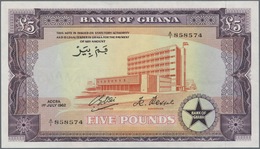 Ghana: 5 Pounds July 1st 1962, P.3d, Very Soft Horizontal Bend At Center, Tiny Dint At Upper Left Co - Ghana