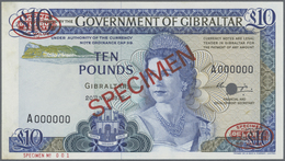 Gibraltar: 10 Pounds 1976 TDLR Specimen, P.22bs No.001 A 000000 UNC - Gibilterra