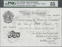 Great Britain / Großbritannien: 5 Pounds 1944 P. 342 In Condition: PMG Graded 55 AUNC. - Altri & Non Classificati