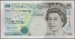 Great Britain / Großbritannien: 5 Pounds ND(1999/2000) P. 382c With Interesting Serial Number Error, - Autres & Non Classés