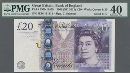 Great Britain / Großbritannien: 20 Pounds ND(2012) P. 392b With Interesting Serial Number JE36 11111 - Sonstige & Ohne Zuordnung