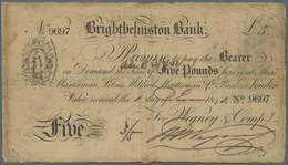 Great Britain / Großbritannien: Brightelmston Bank, 5 Pounds 1841 (Grant B.456), Stained, Torn And R - Altri & Non Classificati