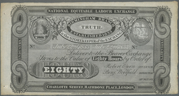 Great Britain / Großbritannien: 80 Hours 1833 Remainder Note Of The National Equitable Labour Exchan - Autres & Non Classés