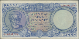 Greece / Griechenland: 10.000 Drachmai ND(1946) P. 175, Unfolded, Light Creases At Borders, Crisp An - Grecia