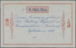 Greenland / Grönland: 6 Skilling Rigsmönt 1856 Unsigned Remainder, P.A33r, Tiny Brownish Spots On Ba - Groenland