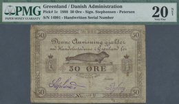 Greenland / Grönland: 50 Oere 1888 P. 1c, Rare Note, PMG Graded 20 VF NET. - Groenlandia