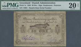 Greenland / Grönland: 50 Oere 1888 P. 1c, Rare Note, PMG Graded 20 VF NET. - Grönland