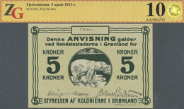 Greenland / Grönland: 5 Kroner 1913, P.14A In Perfect Condition, ZG Graded 68 GUnc - Groenlandia