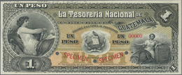 Guatemala: 1 Peso ND(1881) SPECIMEN P. A4s. This Note Is A Real Beauty With Its Classic Design And V - Guatemala