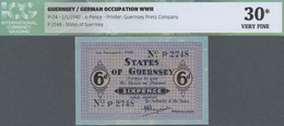 Guernsey: 6 Pence 1942 P. 24, ICG Graded 30* VF. - Sonstige & Ohne Zuordnung