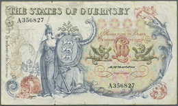 Guernsey: 10 Pounds ND(1975-80) P. 47, Used With Several Folds And Creases, No Holes, Minor Border T - Autres & Non Classés