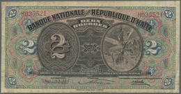 Haiti:  Banque Nationale De La République D'Haïti 2 Gourdes L.1919, P.151 In Used Condition With Yel - Haiti