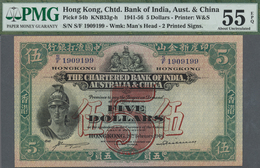 Hong Kong: 5 Dollars 1948 P. 54b, In Condition: PMG Graded 55 AUNC EPQ. - Hong Kong