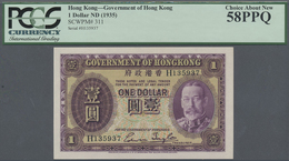 Hong Kong: 1 Dollar ND(1935), P.311, PCGS 58 Choice About UNC PPQ - Hong Kong