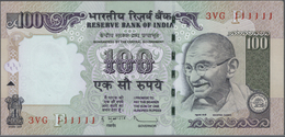 India / Indien: Set Of 10 Notes 100 Rupees 2009 P. 98 All With Interesting Serial Number Containing: - Indien