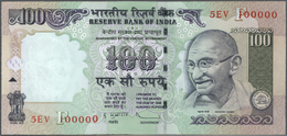 India / Indien: Set Of 9 Notes 100 Rupees 2009 P. 98 All With Interesting Serial Number Containing: - Inde