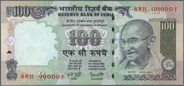 India / Indien: Et Of 10 Notes 100 Rupees 2009 P. 98 All With Interesting Serial Number Containing A - Inde