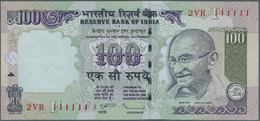 India / Indien: Et Of 10 Notes 100 Rupees 2009 P. 98 All With Interesting Serial Number Containing: - Indien