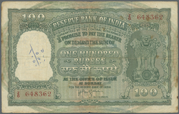 India / Indien: Gulf Issue 100 Rupees ND P. R4, Used With Folds And Light Stain In Paper, Minor Pinh - Indien